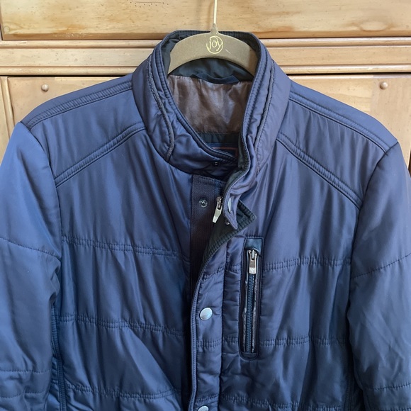 White Stone Jacket Navy Blue Medium Fully Lined Pockets - Picture 15 of 16